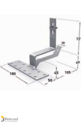 VarioSole Stainless Steel roof hook for Pantiles No Wood Screws - REN-420150