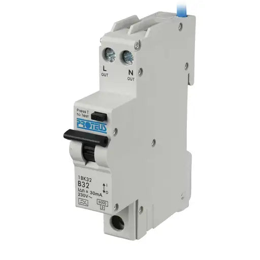 32A 1 Module B Curve DP RCBO