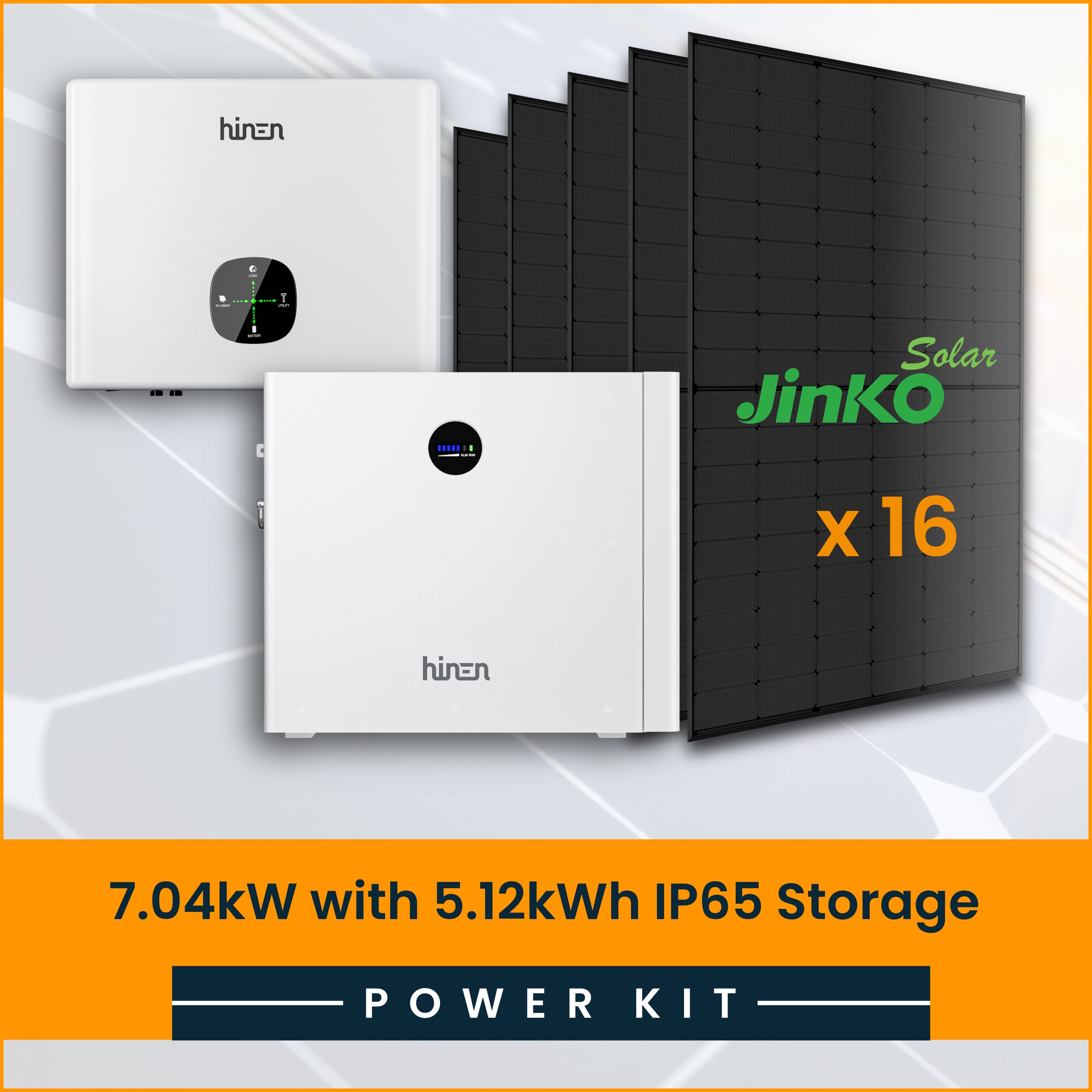 7.04kW Hinen Power Kit with 5.12kWh Storage