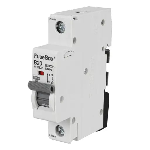 FuseBox 20A Single Pole 10kA B Curve MCB