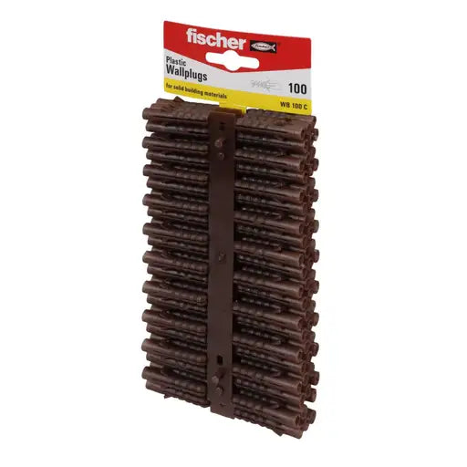 Fischer Wall Plug – Plastic Brown (Pack of 100)