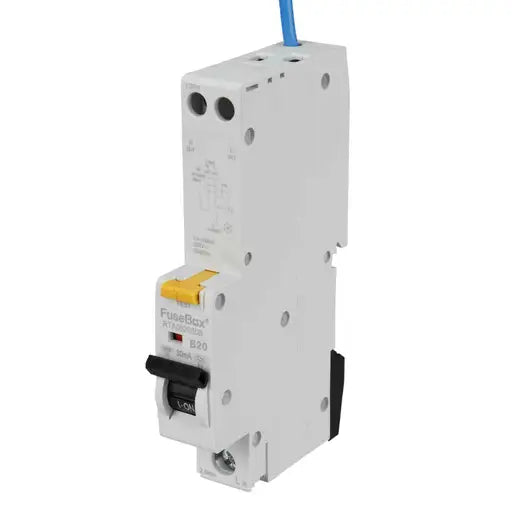 FuseBox 20A 1P+N 1 Module B Curve 6kA 30mA Type A RCBO