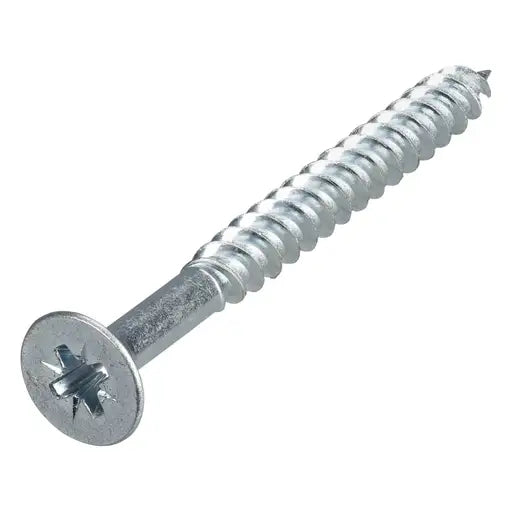 Olympic Fixings 10 x 2 Countersunk Twin Thread Screws – BZP (Pack of 200)