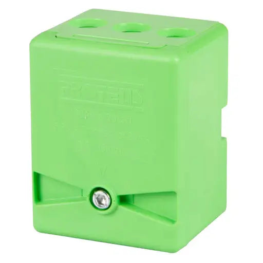 100A 5 Way Single Pole Terminal Block Green – Proteus