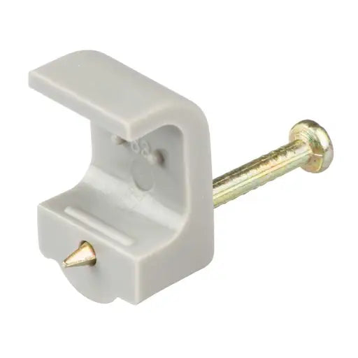 2.5mm Twin & Earth Flat Cable Clips Grey – Pack of 100